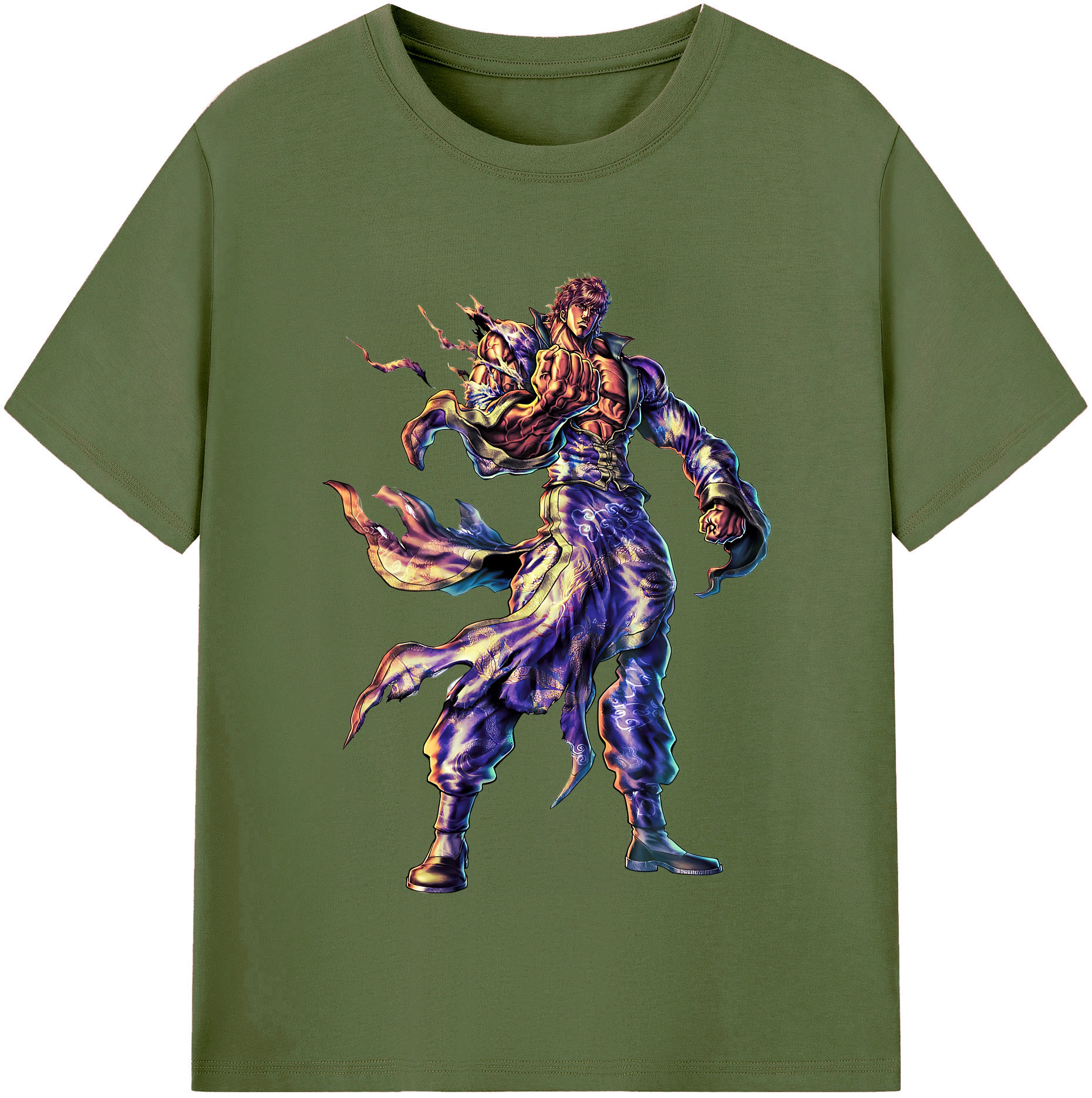 （画像用） 北斗の拳 Fist of the North Star 綿100％半袖Tシャツ（フロントプリント）